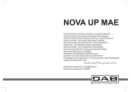 DAB NOVA UP MAE Manuel utilisateur