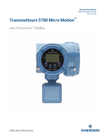 Installation manuel | Micro Motion Transmetteurs 5700 Guide d'installation | Fixfr