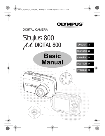 Stylus 800 DIGITAL | Olympus μ 800 Digital Manuel utilisateur | Fixfr