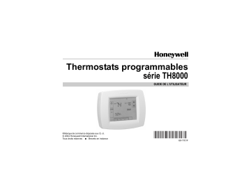 Manuel du propriétaire | Honeywell TH8000 Manuel utilisateur | Fixfr