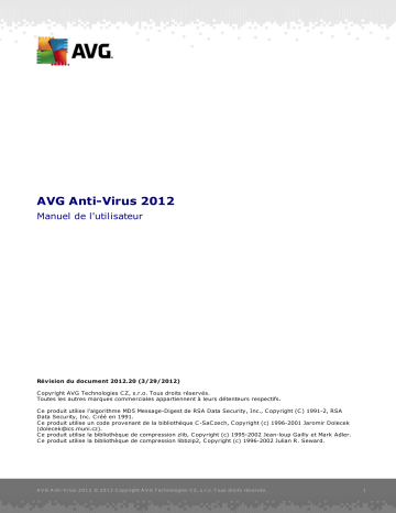 Mode d'emploi | AVG Anti-Virus 2012 Manuel utilisateur | Fixfr