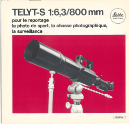 Leica TELYT-S 1-6,3 800MM Manuel utilisateur