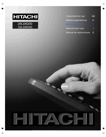 Manuel du propriétaire | Hitachi 26LD6200IT Manuel utilisateur | Fixfr