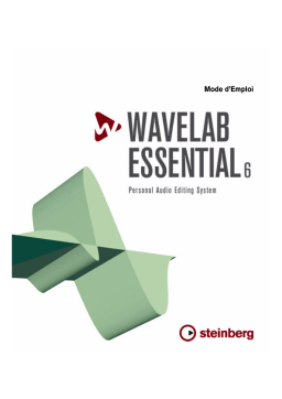 Steinberg Wavelab Essential 6 Manuel utilisateur