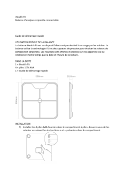 iHealth FIT HS2S Scale Guide de démarrage rapide