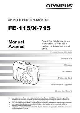 Olympus FE 115 - Digital Camera - 5.0 Megapixel Manuel utilisateur