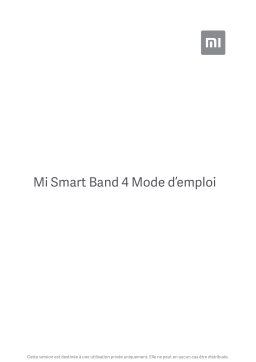 Xiaomi Mi Band 4 Mode d'emploi