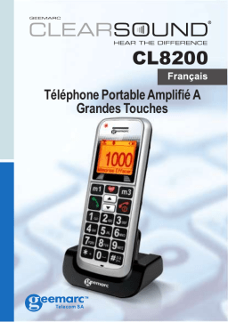 Geemarc CL8200 GSM Manuel utilisateur