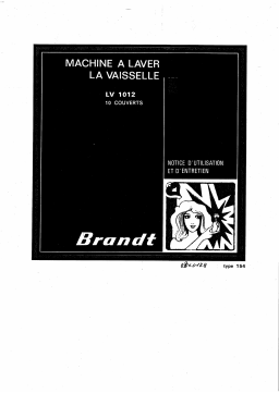 Brandt LV1012 Manuel utilisateur