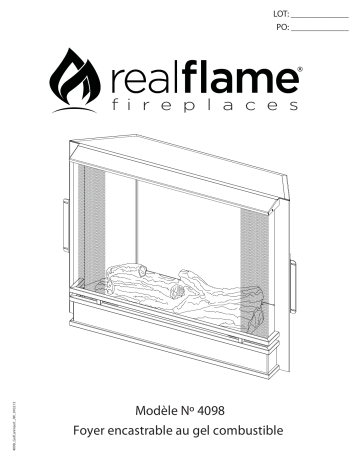 Manuel du propriétaire | Real Flame 4098 Gel Firebox Manuel utilisateur | Fixfr