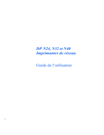 Manuel du propriétaire | Olivetti DP N24 Manuel utilisateur | Fixfr