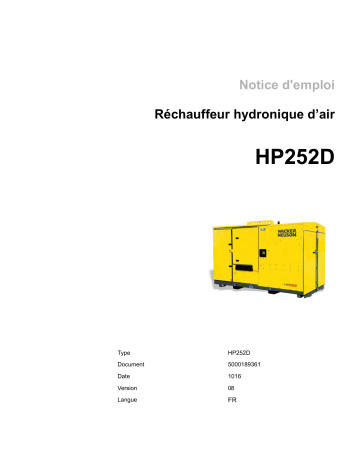 Wacker Neuson HP252 Hydronic Air Heater Manuel utilisateur | Fixfr