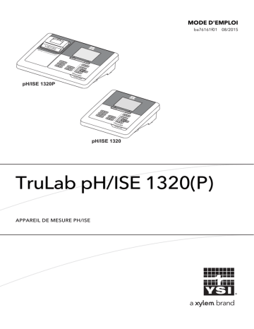 Mode d'emploi | YSI TruLab 1320 Manuel utilisateur | Fixfr