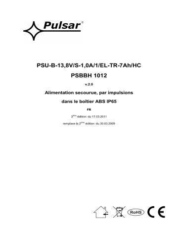 Mode d'emploi | Pulsar PSBBH1012 Manuel utilisateur | Fixfr