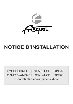 FRISQUET HYDROCONFORT VENTOUSE 80 450 Manuel utilisateur