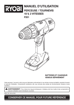 Ryobi P201 Manuel utilisateur