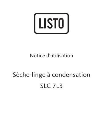 Manuel du propriétaire | Listo SLC 7L3 Manuel utilisateur | Fixfr