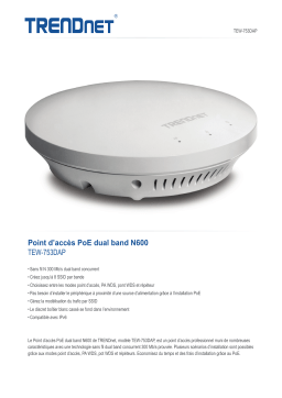 Trendnet TEW-753DAP N600 Dual Band PoE Access Point Fiche technique