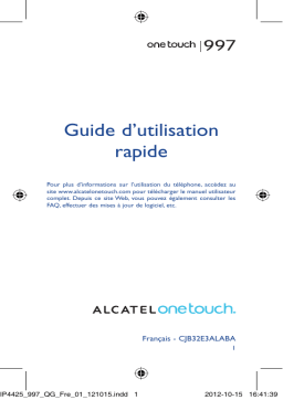 Alcatel 997 Manuel utilisateur