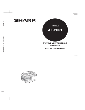 Manuel du propriétaire | Sharp AL-2051 Manuel utilisateur | Fixfr