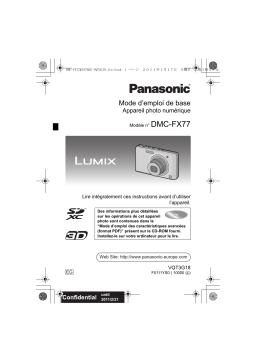 Panasonic DMC FX77 Mode d'emploi