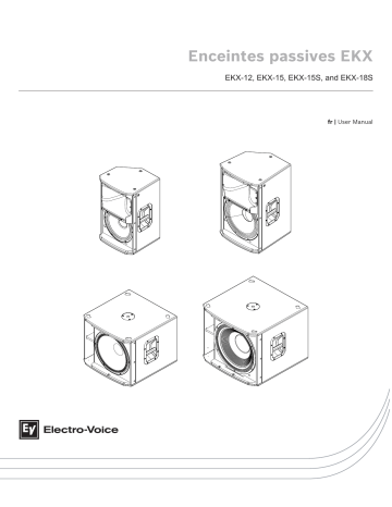 Mode d'emploi | Electro-Voice Enceintes passives EKX Manuel utilisateur | Fixfr