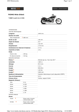 HARLEY-DAVIDSON WIDE GLIDE Manuel utilisateur