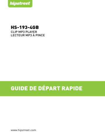 Guide de démarrage rapide | Hip Street HS-193 Manuel utilisateur | Fixfr