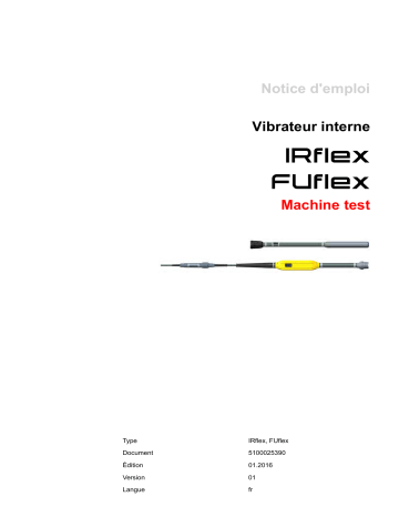 IRflex38/230/5r | IRflex45/230/10 | IRflex45/230/10r | IRflex45/230/5 | IRflex45/230/5r | IRflex58/230/10 | IRflex58/230/10r | IRflex30/230/10 | IRflex30/230/5 | IRflex38/230/10 | IRflex38/230/10r | IRflex38/230/5 | Wacker Neuson IRflex58/230/5r High Frequency Internal Vibrators Manuel utilisateur | Fixfr