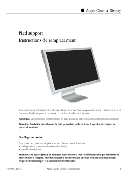 Apple Cinema Display Manuel utilisateur