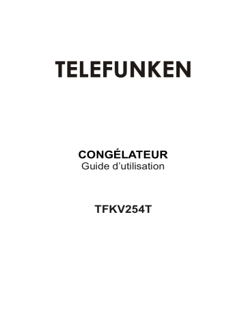 Manuel du propriétaire | Telefunken TFKV254T Manuel utilisateur | Fixfr