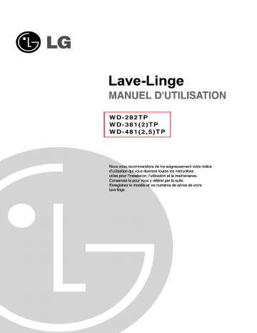 Manuel du propriétaire | LG WD-382TP Manuel utilisateur | Fixfr