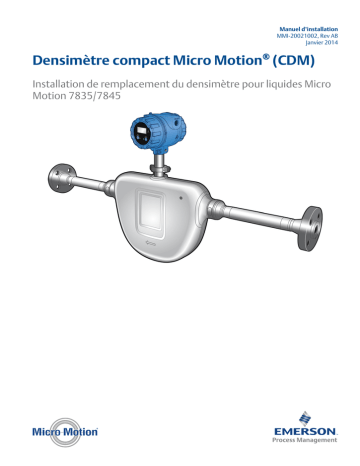Mode d'emploi | Micro Motion Densimètre compact-Compact Density Meter 100 Retrofit Manuel utilisateur | Fixfr