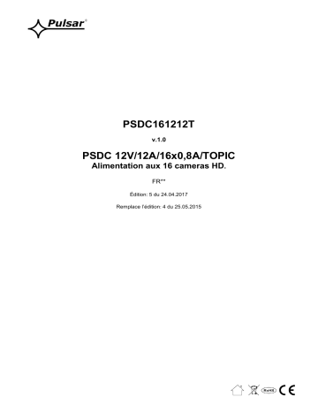 Mode d'emploi | Pulsar PSDC161212T - v1.0 Manuel utilisateur | Fixfr