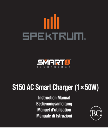 Spektrum Smart S150 AC/DC Charger Manuel utilisateur | Fixfr