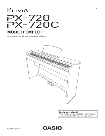 Manuel du propriétaire | Casio PX-720 Manuel utilisateur | Fixfr