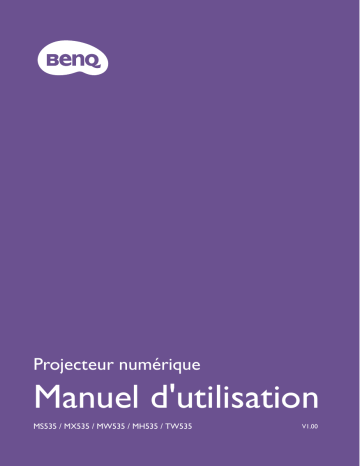 Manuel du propriétaire | BenQ MH535 Manuel utilisateur | Fixfr