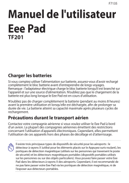 Asus Eee Pad TF201 Manuel utilisateur