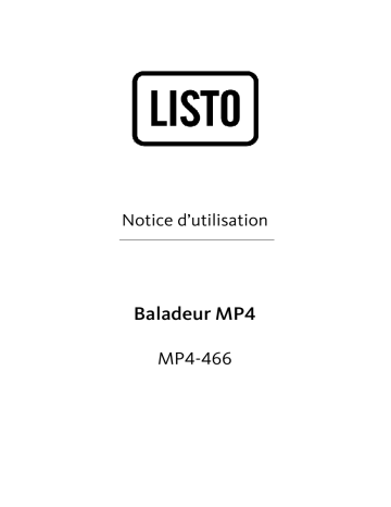 Listo MP4-466 Mode d'emploi | Fixfr