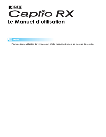 Manuel du propriétaire | Ricoh CAPILO RX Manuel utilisateur | Fixfr