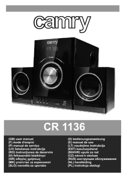 Camry CR 1136 Audio/Hi-Fi mini Manuel utilisateur