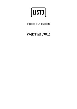 Listo Web'Pad 7002 Manuel utilisateur