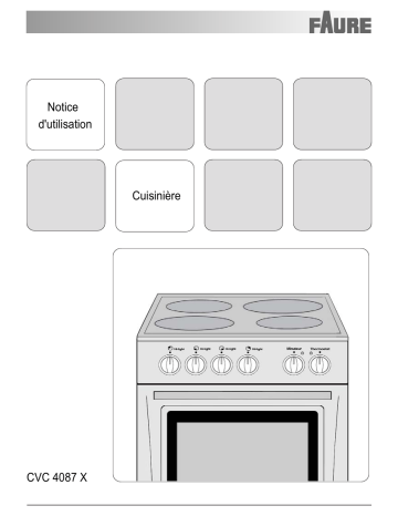 Manuel du propriétaire | Faure CVC4087X Manuel utilisateur | Fixfr