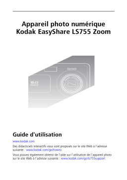 Kodak EasyShare LS755 Zoom Manuel utilisateur