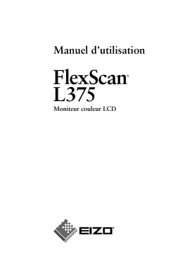 Eizo FLEXSCAN L375 Manuel utilisateur