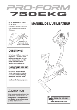 ProForm 750 Ekg Bike Manuel utilisateur