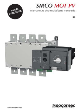 Socomec SIRCO MOT PV Operating instrustions