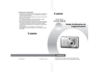 Mode d'emploi | Canon IXUS 100 IS Manuel utilisateur | Fixfr