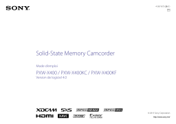 Sony PXW X400KF v4.0 Manuel utilisateur