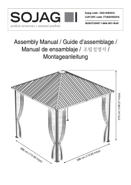 Sojag 10 ft. x 10 ft. Dakota Gazebo Manuel utilisateur